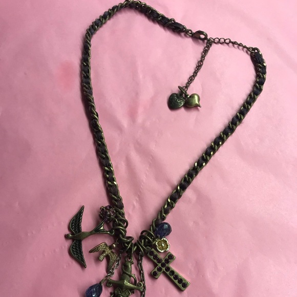 Betsey Johnson Jewelry Vintage Antiqued Betsey Johnson Heart Dagger